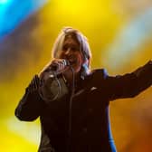 Del Amitri singer Justin Currie in full flow on the Saturday night