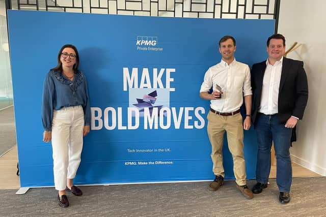 Amy Burnett, Emerging Giants lead in Scotland at KPMG UK; Andy Tipping, co-founder at Zelim; and Alan Gilbert, chief financial officer at Zelim.