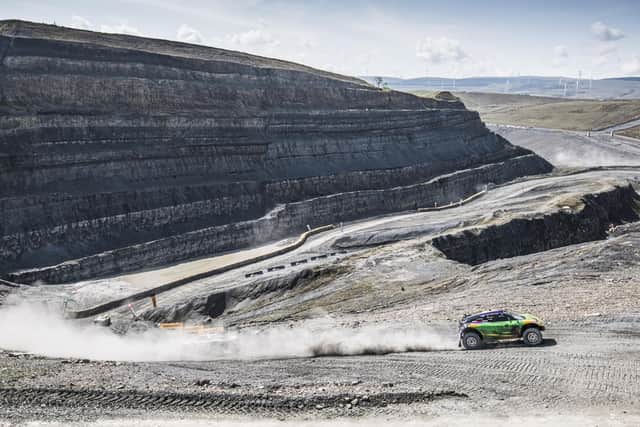 The new hydrogen car will be tested out on the challenging terrain at Glenmuckloch, an abandoned opencast coal mine in Dumfries and Galloway, at this year’s Extreme E Hydro X Prix on 13 and 14 July