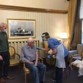 Frank Cooke, 71, was one of the first care home residents to receive the vaccination