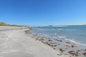 The beach at Baile Sear, a tiny island off North Uist, where the remains of an Iron Age village are at risk of falling into the sea. PIC: Gordon Hatton/geograph.org.