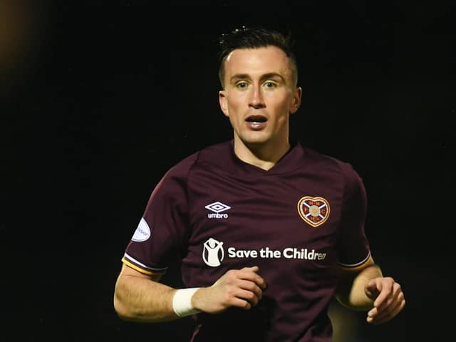 Aaron McEneff in action for Hearts during their Championship victory over Ayr United last week. Photo by Craig Foy / SNS Group
