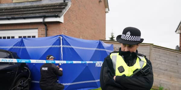 Officers outside the home of Nicola Sturgeon and Peter Murrell in 2023 as part of Operation Branchform. Picture: Andrew Milligan/Press Association