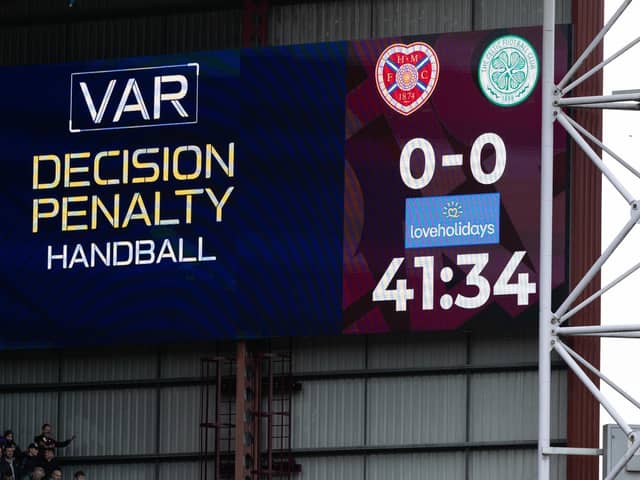 Hearts were incorrectly awarded a penalty for a handball against Celtic's Tomoki Iwata in March, according to an independent review panel. (Photo by Craig Foy / SNS Group)