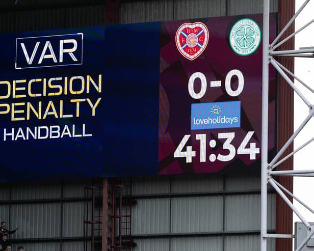 Hearts were incorrectly awarded a penalty for a handball against Celtic's Tomoki Iwata in March, according to an independent review panel. (Photo by Craig Foy / SNS Group)