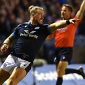 Scotland's Stuart Hogg is in a race against time to be fit for the Six Nations opener against England at Twickenham on February 4. (Photo by Mark Runnacles/Getty Images)