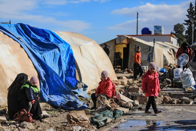 A camp for internally displaced Syrians near the Turkish-held Syrian city of Al-Bab (Picture: Bakr Alkasem/AFP via Getty Images)