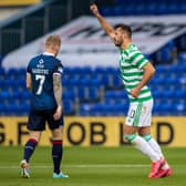 Albian Ajeti celebrates his goal in Celtic's 5-0 win over Ross County at the weekend (Photo by Craig Williamson / SNS Group)