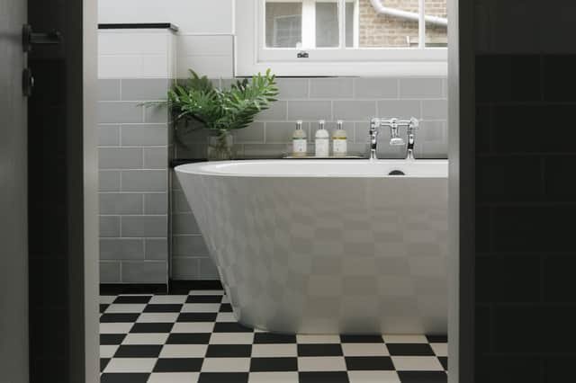 Classy and cool, one of the ensuite bathrooms. Pic: Contributed