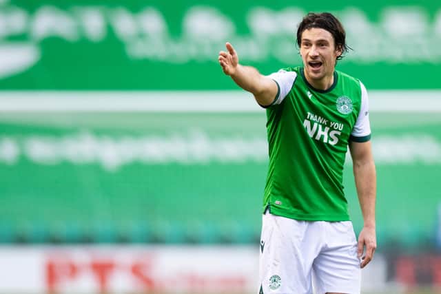 Hibs' Joe Newell was disappointed by the team's performance in the 2-0 loss to Motherwell. Photo by Mark Scates / SNS Group
