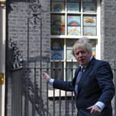 Boris Johnson pictured on the day of the cheese and wine event at 10 Downing Street (Photo by DANIEL LEAL/AFP via Getty Images)