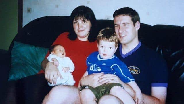 Alistair Wilson, wife Veronica and their two sons. Mr Wilson was reading the boys a bedtime story when his killer arrived at the family home