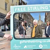 Stirling wi-fi Launch - from left to right are Jitka Fleglova of Stirling BID, Cllr Margaret Brisley of Stirling Council and Danielle McRorie-Smith of Stirling BID. Picture: Julie Howden