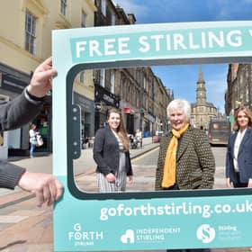 Stirling wi-fi Launch - from left to right are Jitka Fleglova of Stirling BID, Cllr Margaret Brisley of Stirling Council and Danielle McRorie-Smith of Stirling BID. Picture: Julie Howden