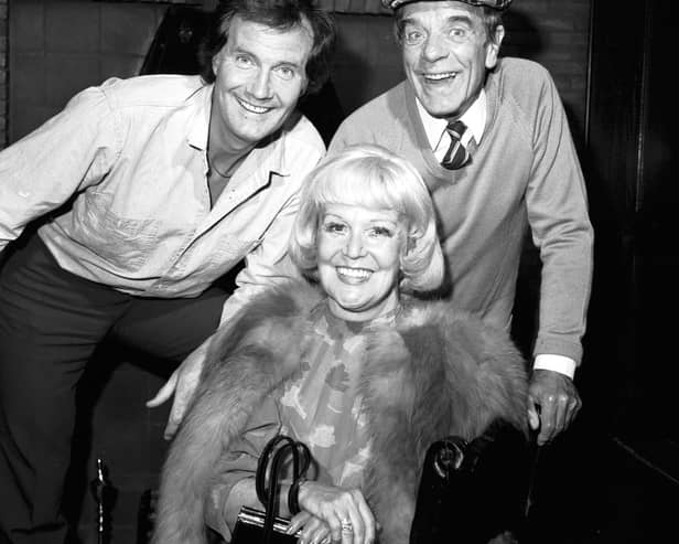 Scottish entertainers Peter Morrison, Jack Milroy and Mary Lee (centre) at the King's theatre in Edinburgh. Picture: Alan Ledgerwood