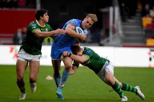 Duhan van der Merwe was sent off while playing for Worcester Warriors against London Irish. (Photo by Tom Dulat/Getty Images)