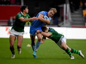 Duhan van der Merwe was sent off while playing for Worcester Warriors against London Irish. (Photo by Tom Dulat/Getty Images)