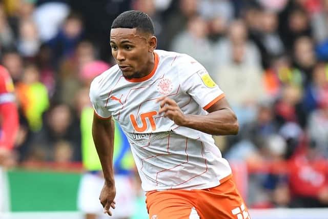 Demetri Mitchell of Blackpool. (Photo by Tony Marshall/Getty Images)