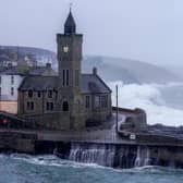 Porthleven captured as Storm Babet hits the UK. Picture: SWNS