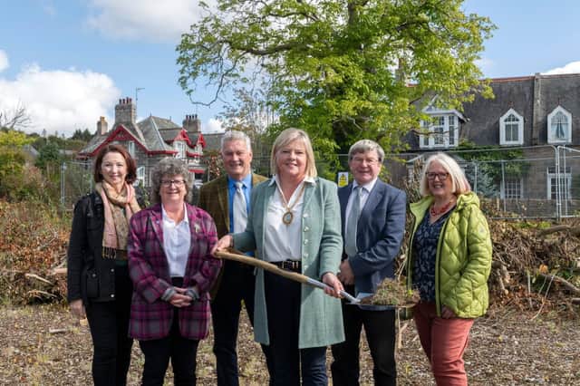 Pictured from left: Cllr Louise McAllister, Aberdeenshire Council Leader Cllr Gillian Owen, Cllr John Crawley, Provost of Aberdeenshire Cllr Judy Whyte, Formartine Area Committee chair Cllr Iain Taylor, and Cllr Isobel Davidson.