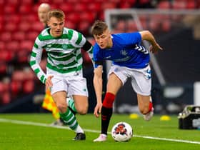Celtic's Brody Paterson (left) competes with Rangers' Nathan Patterson  - could similar be coming to the Lowland League? (Picture: SNS)