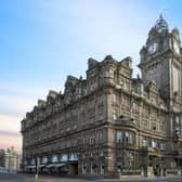 The Balmoral hotel on Princes Street, with its iconic clock tower, is a city landmark.