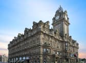 The Balmoral hotel on Princes Street, with its iconic clock tower, is a city landmark.