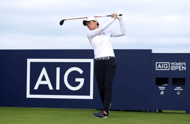 Catriona Matthew, the 2009 winner, is the leading British player along with Becky Morgan from Wales at the halfway stage in the AIG Women's Open at Royal Troon. Picture: R&A via Getty Images