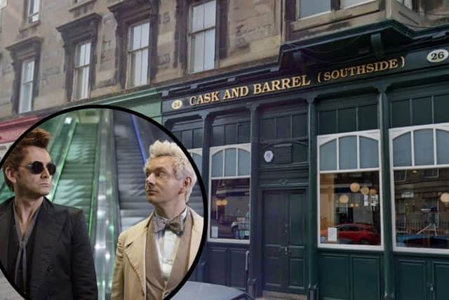 Prime Video's Good Omens filmed at the Cask and Barrell Southside, renaming it 'The Resurrectionist'.