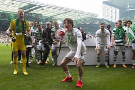 Celtic striker Kyogo Furuhashi is "progressing" ahead of the Scottish Cup final. (Photo by Craig Foy / SNS Group)