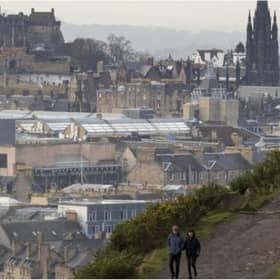 Walkers on the Radical Road in Edinburgh's Holyrood Park before the closure. PIC: Ian Rutherford / The Scotsman