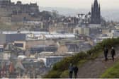 Walkers on the Radical Road in Edinburgh's Holyrood Park before the closure. PIC: Ian Rutherford / The Scotsman