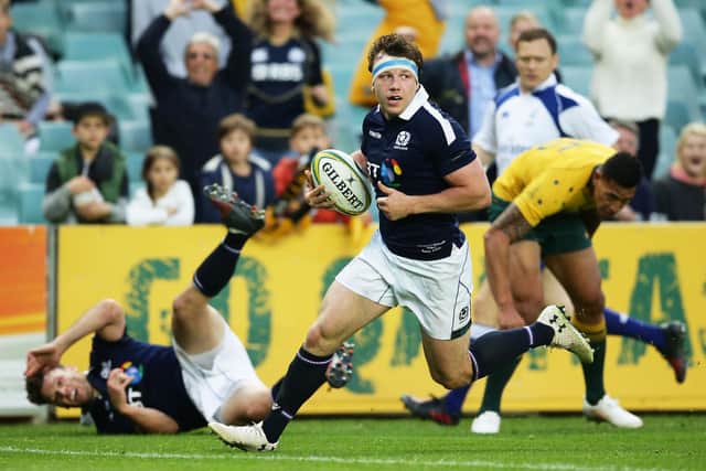 Hamish Watson scored the final try in Scotland's 24-19 win over Australia in Sydney in 2017.  (Photo by Matt King/Getty Images)