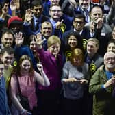 First Minister Nicola Sturgeon arrived at the count after the final declaration gave her party a single seat lead over Scottish Labour. Picture: John Devlin