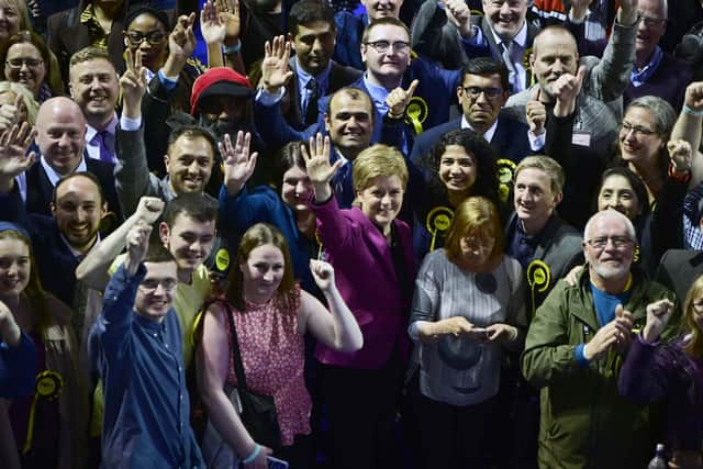 First Minister Nicola Sturgeon arrived at the count after the final declaration gave her party a single seat lead over Scottish Labour. Picture: John Devlin