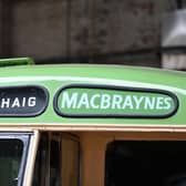 A MacBraynes' single decker is among Glasgow Vintage Vehicle Trust's collection of 130 historic buses, lorries and fire engines. Picture: John Devlin/JPIMedia