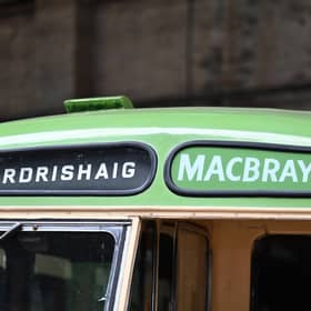 A MacBraynes' single decker is among Glasgow Vintage Vehicle Trust's collection of 130 historic buses, lorries and fire engines. Picture: John Devlin/JPIMedia