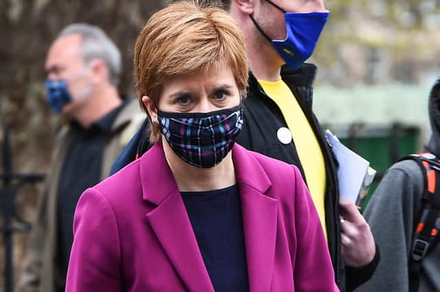 Scotland's First Minister and leader of the Scottish National Party (SNP), Nicola Sturgeon (Photo by ANDY BUCHANAN/POOL/AFP via Getty Images).