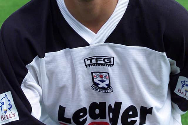 Pat McGinley in Ayr United colours. He helped them reach the League Cup final - at Hibs' expense.