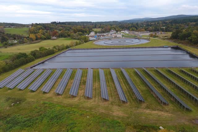 Solar panels have been installed to power operations at Scottish Water treatment plants at Mannofield and Invercannie, cutting their climate impacts and helping work towards the target for zero emissions by 2040