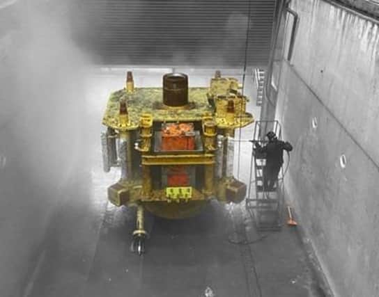 Subsea equipment being cleaned as part of the work carried out by Legasea. Picture: contributed.