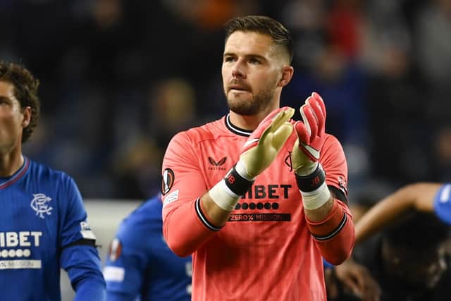Jack Butland made two good saves late on to help Rangers defeat Real Betis at Ibrox.