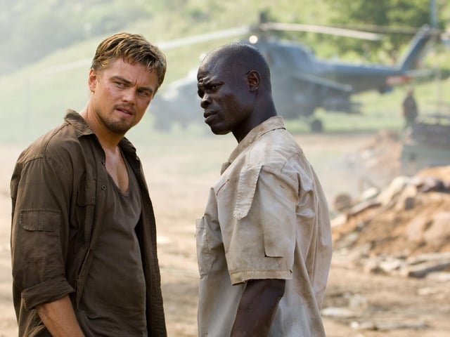 With a civil war raging through Sierra Leone, two men, a South African mercenary - played by DiCaprio and a Mende fisherman set off on a quest to recover a rare gem that has the power to transform their lives.