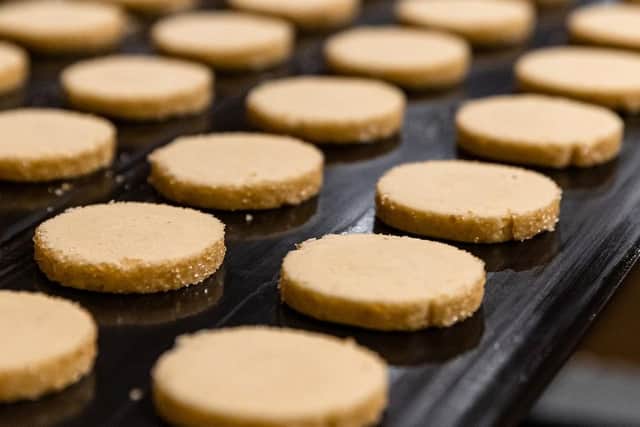 Shortbread on the Walker's Speyside production line.