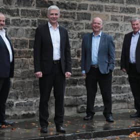 Left to right are Stephen Paterson, Kevin Boyd, Scott Carnegie and Graham Langley, Quest Corporate, the Edinburgh-based corporate finance firm founded in 2000. Picture: Stewart Attwood
