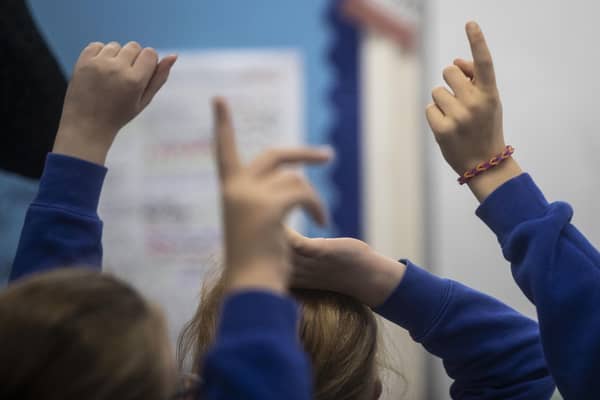 School children during a Year 5 class, after teachers voted for strike action in a dispute over pay. Picture: Danny Lawson/PA Wire