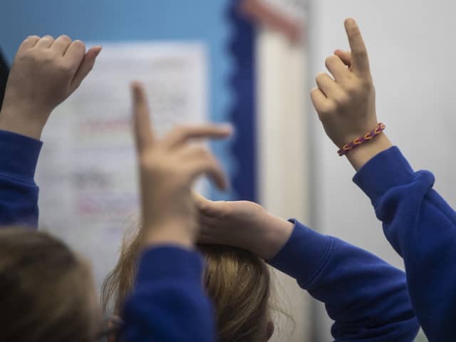 School children during a Year 5 class, after teachers voted for strike action in a dispute over pay. Picture: Danny Lawson/PA Wire