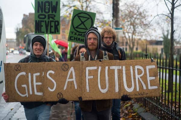 Extinction Rebellion climate activists (Photo: Extinction Rebellion Scotland).