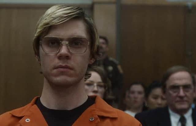 Evan Peters as Jeffrey Dahmer in the Netflix series Monster: The Jeffrey Dahmer Story.