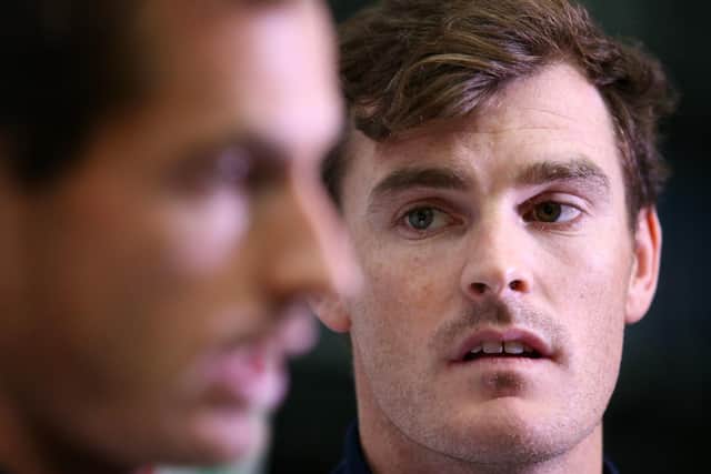 Jamie Murray, right, has defended the Covid-19 protocols at the National Tennis Centre after criticism from brother Andy, left, whose positive test forced him to miss the Australian Open. Picture: Andrew Milligan/PA Wire